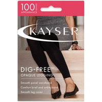 Kayser 100 Denier Dig-Free Opaque Legging Ultra Smooth Comfort Brief Ankle Band H10624