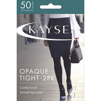 Kayser 50 Denier Opaque Tights (2-Pack) Comfort Gusset Control Brief Silky Leg H10914