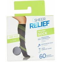 Sheer Relief 60 Denier Trouser Socks Graduated Compression Cotton H33087